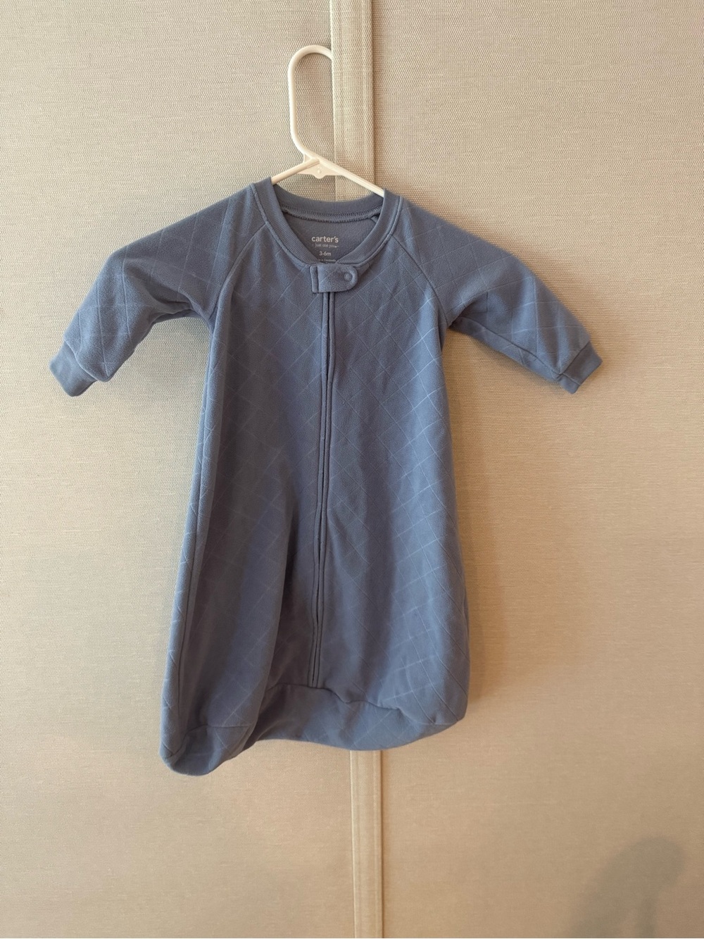 Carter's Quilted Blue Baby Sleep Sack with Front Zipper